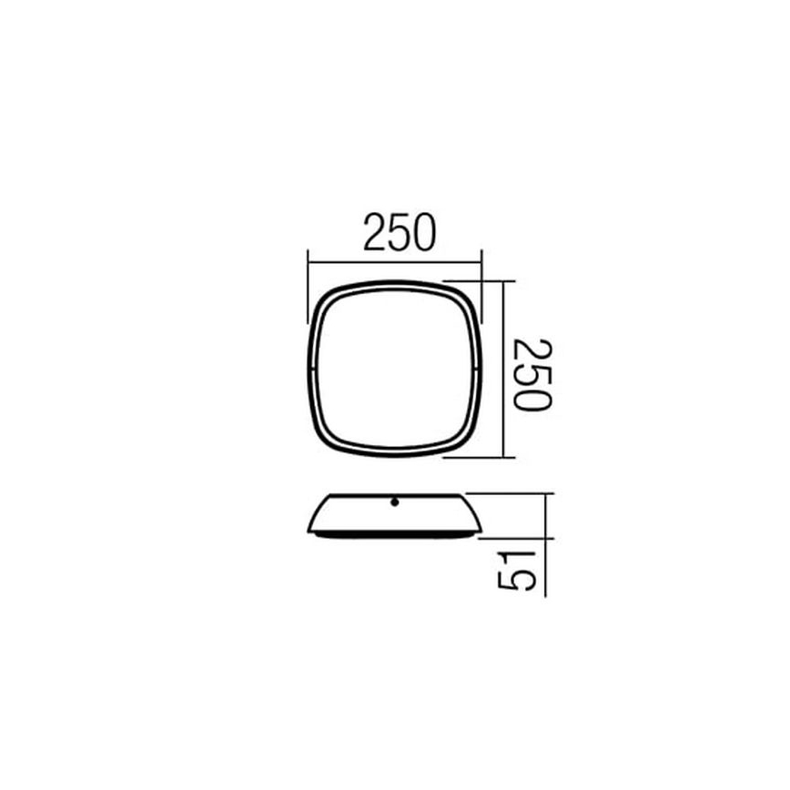 Redo 9539 - Plafoniera LED da esterno TWILL LED/20W/230V IP65 marrone