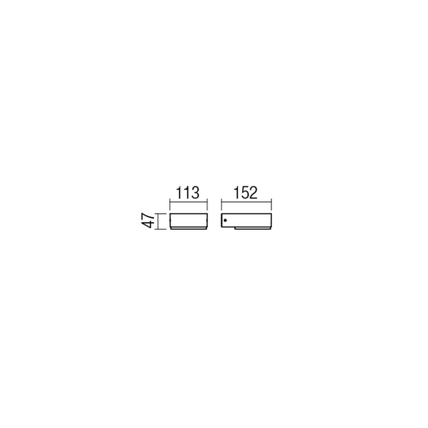 Redo 9560 - Applique da parete per esterni CUBE LED/7,5W/230V 3000K IP54 antracite