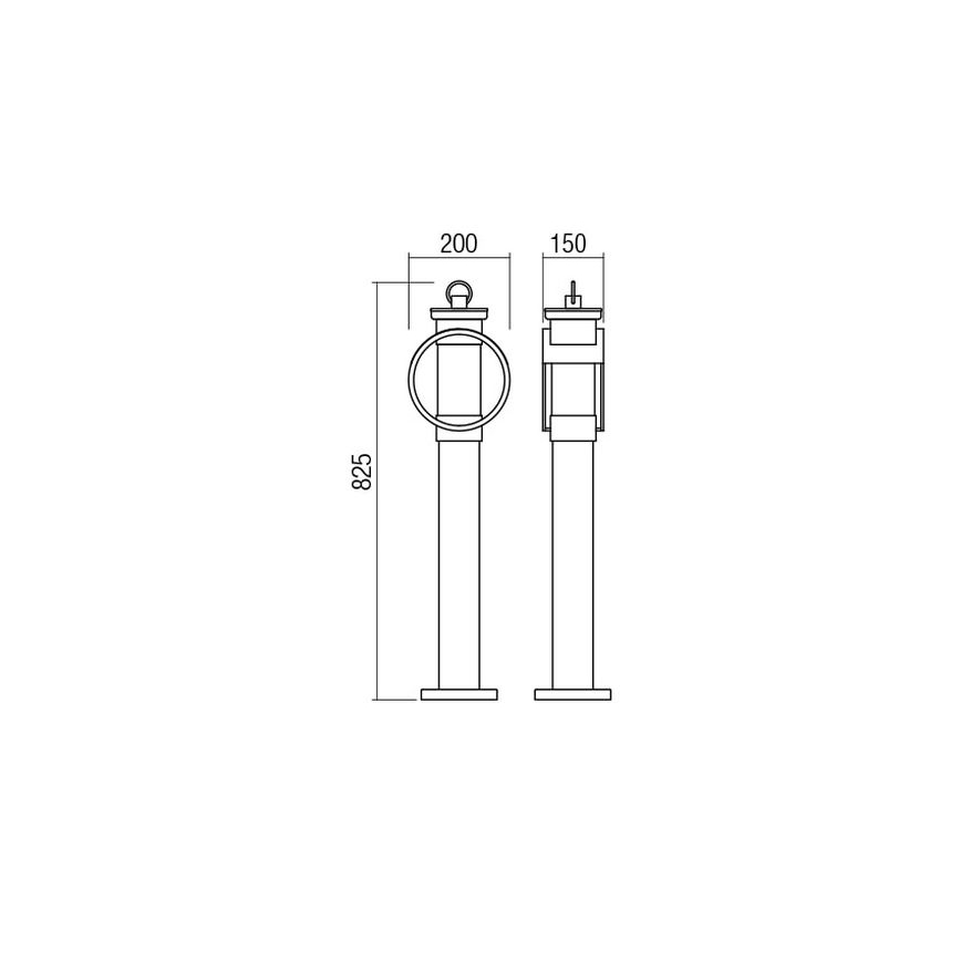Redo 9573 - Lampada da esterno COMPASS 1xE27/42W/230V IP33