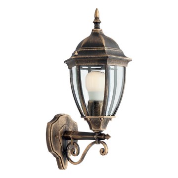 Redo 9604 - Applique da esterno SEVILLA 1xE27/42W/230V IP44 oro/patina