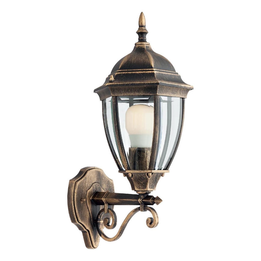 Redo 9604 - Applique da esterno SEVILLA 1xE27/42W/230V IP44 oro/patina