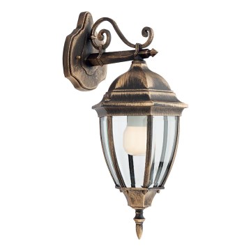 Redo 9605 - Applique da esterno SEVILLA 1xE27/42W/230V IP44 oro/patina