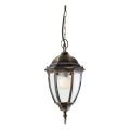 Redo 9607 - Lampadario da esterno a sospensione con catena SEVILLA 1xE27/42W/230V IP44 oro/patina