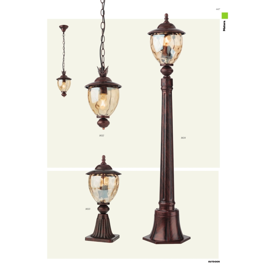Redo 9634 - Lampada da esterno MATERA 1xE27/42W/230V IP33