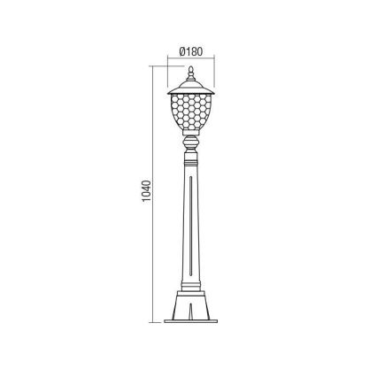 Redo 9634 - Lampada da esterno MATERA 1xE27/42W/230V IP33