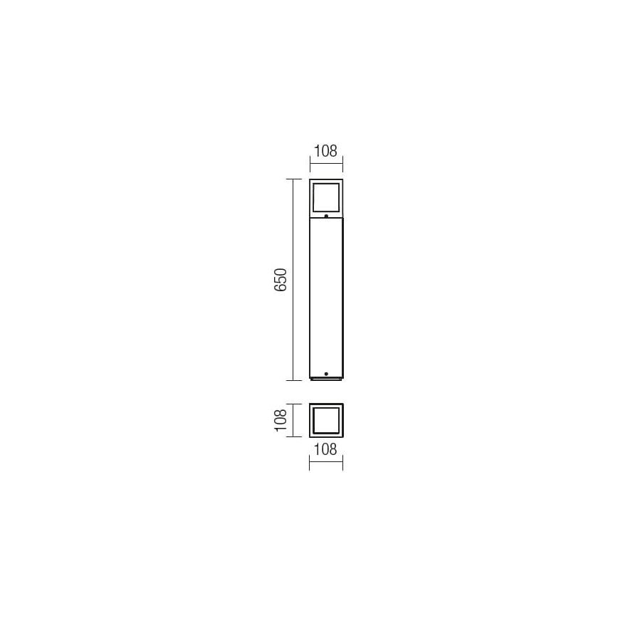 Redo 9645 - Lampada da esterno BRICK 1xE27/23W/230V IP54 marrone