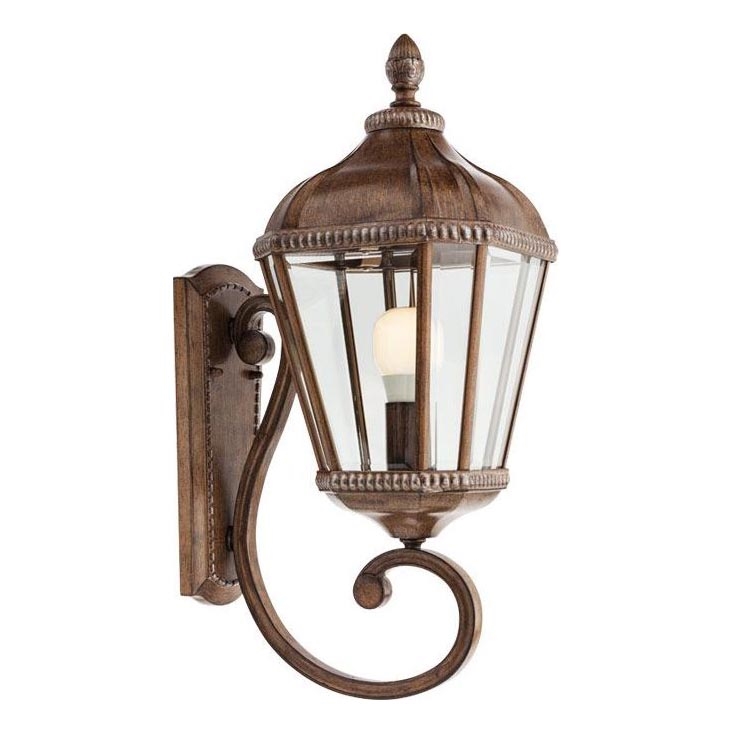 Redo 9656 - Lampada da parete per esterni ESSEN 1xE27/70W/230V IP44 marrone/patina