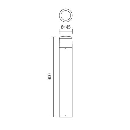 Redo 9683 - Lampada da esterno CYCLO LED/9W/230V 2900-3100K 90 cm IP54 marrone