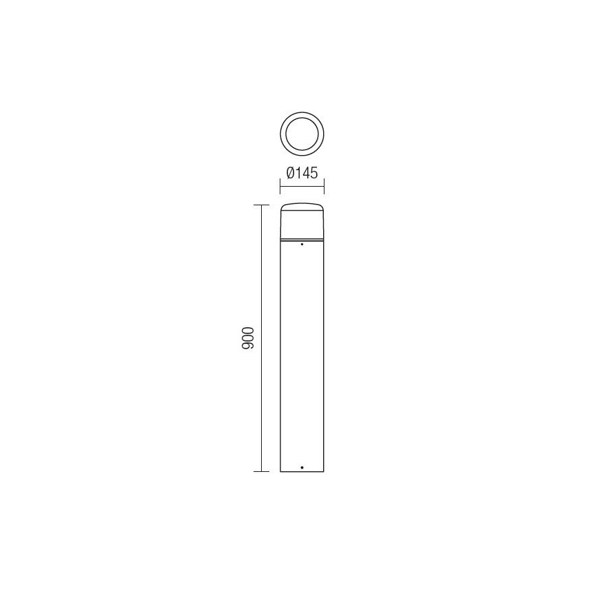 Redo 9683 - Lampada da esterno CYCLO LED/9W/230V 2900-3100K 90 cm IP54 marrone