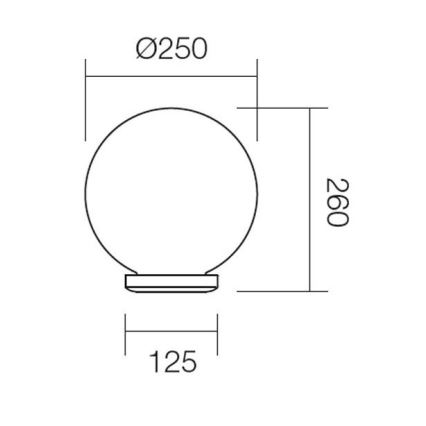 Redo 9771 - Paralume di ricambio per lampada da esterno SFERA diametro 25 cm IP44 bianco