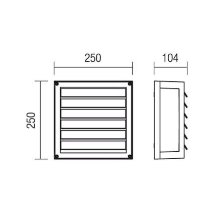 Redo 9893 - Applique da esterno BRICK 2xE27/42W/230V IP54 marrone