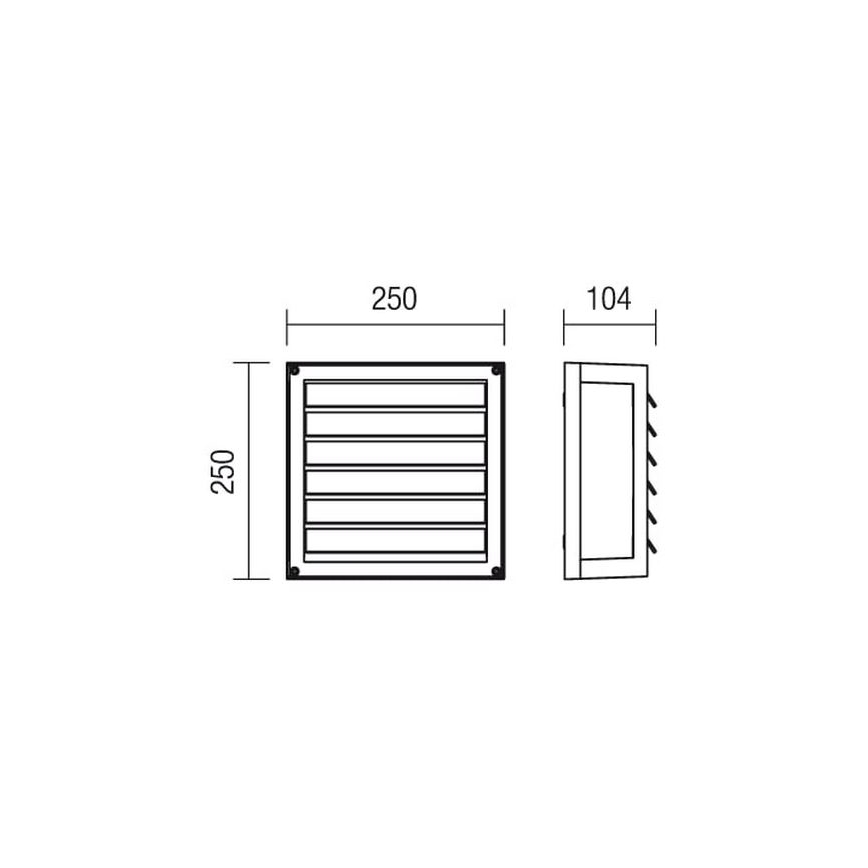 Redo 9893 - Applique da esterno BRICK 2xE27/42W/230V IP54 marrone
