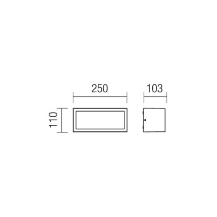 Redo 9897 - Applique da esterno BRICK 1xE27/23W/230V IP54 marrone