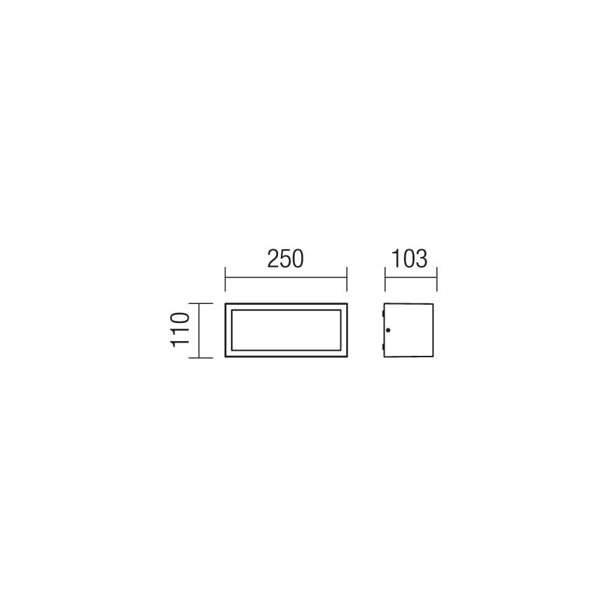 Redo 9897 - Applique da esterno BRICK 1xE27/23W/230V IP54 marrone