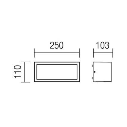 Redo 9898 - Applique da esterno BRICK 1xE27/23W/230V IP54 grigio