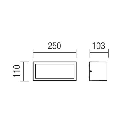 Redo 9899 - Applique da esterno BRICK 1xE27/23W/230V IP54 marrone