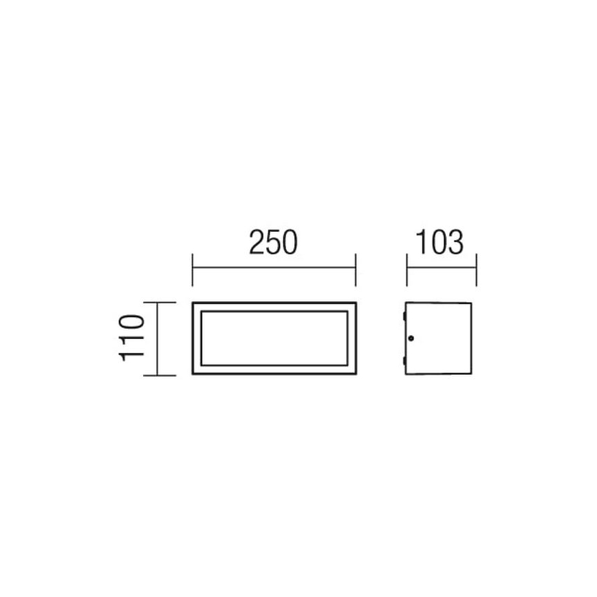 Redo 9899 - Applique da esterno BRICK 1xE27/23W/230V IP54 marrone