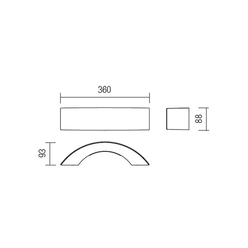 Redo 9904 - Applique a LED da esterno ECLIPSE 3xLED/3W/230V IP54