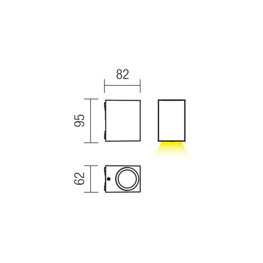 Redo 9907 - Applique a LED da esterno BEAM LED/5W/230V IP54