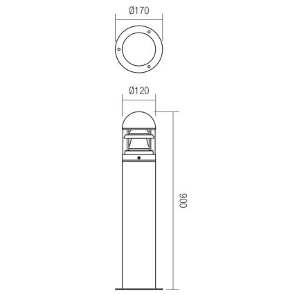 Redo 9945 - Lampada da terra per esterni ARGO 1xE27/42W/230V IP54