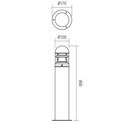 Redo 9946 - Lampada da esterno ARGO 1xE27/42W/230V IP54 marrone