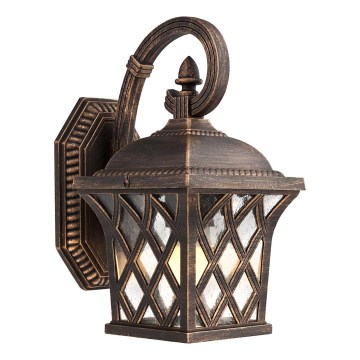 Redo 9951 - Applique da esterno BREMEN 1xE27/42W/230V IP23 oro/patina