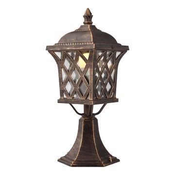 Redo 9953 - Lampada da esterno BREMEN 1xE27/42W/230V IP23 oro/patina