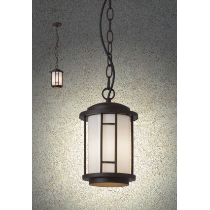 Redo 9956 - Lampadario da esterno a sospensione con catena BRISTOL 1xE327/42W230V IP23