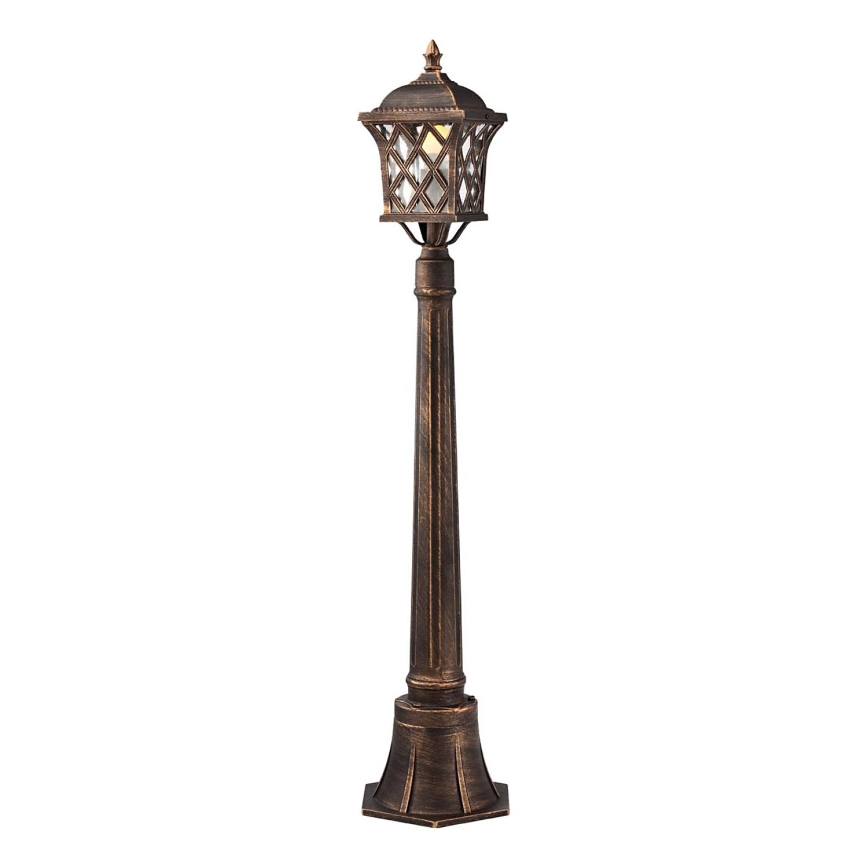 Redo 9961 - Lampada da esterno BREMEN 1xE27/42W/230V IP23 oro/patina