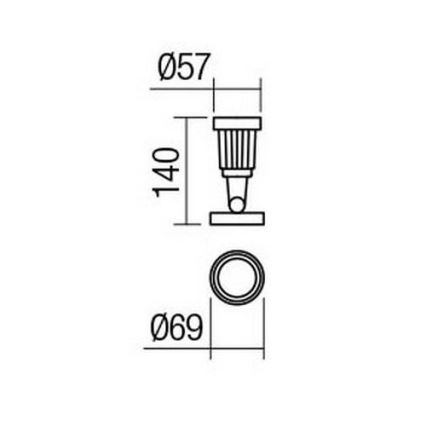 Redo 9997 - Lampada LED da esterno TIM LED/5W/230V 3000K IP65