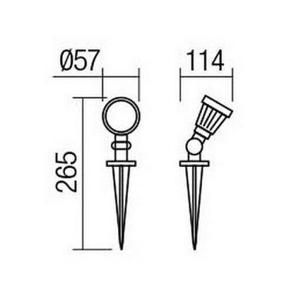 Redo 9998 - Lampada LED da esterno TIM LED/5W/230V 4000K IP65