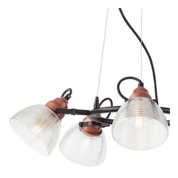 Redo A01-1451 - Paralume di ricambio per lampadario e lampada da terra RIDGE E27 trasparente