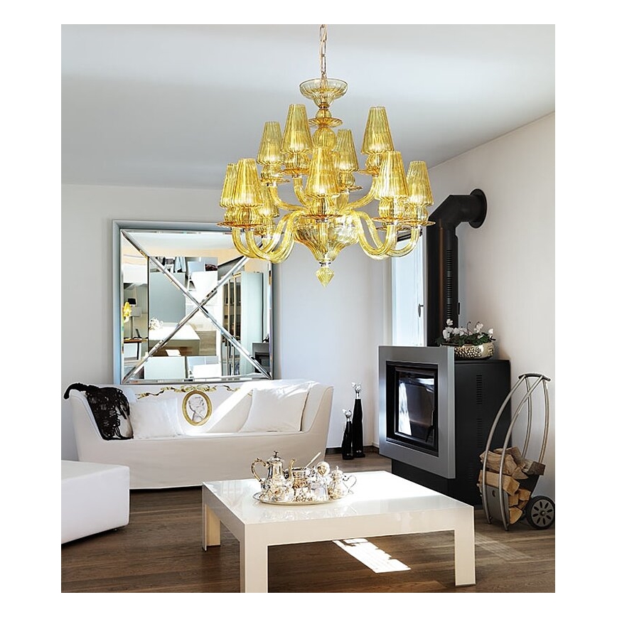 Redo IID C12 51 - Lampadario a sospensione con catena IDILLIO 12xG9/48W/230V