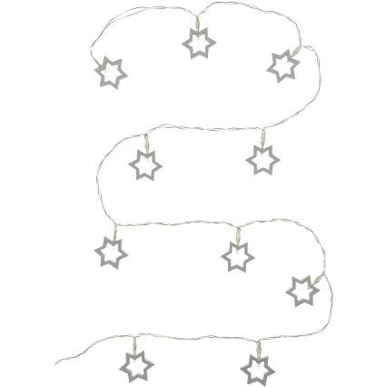 Catena luminosa decorativa a LED 10xLED/2xAA 1,8m bianco caldo