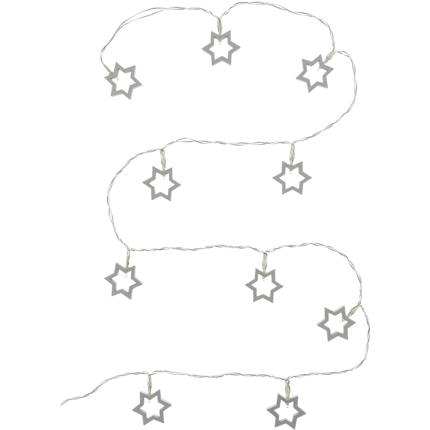 Catena luminosa decorativa a LED 10xLED/2xAA 1,8m bianco caldo