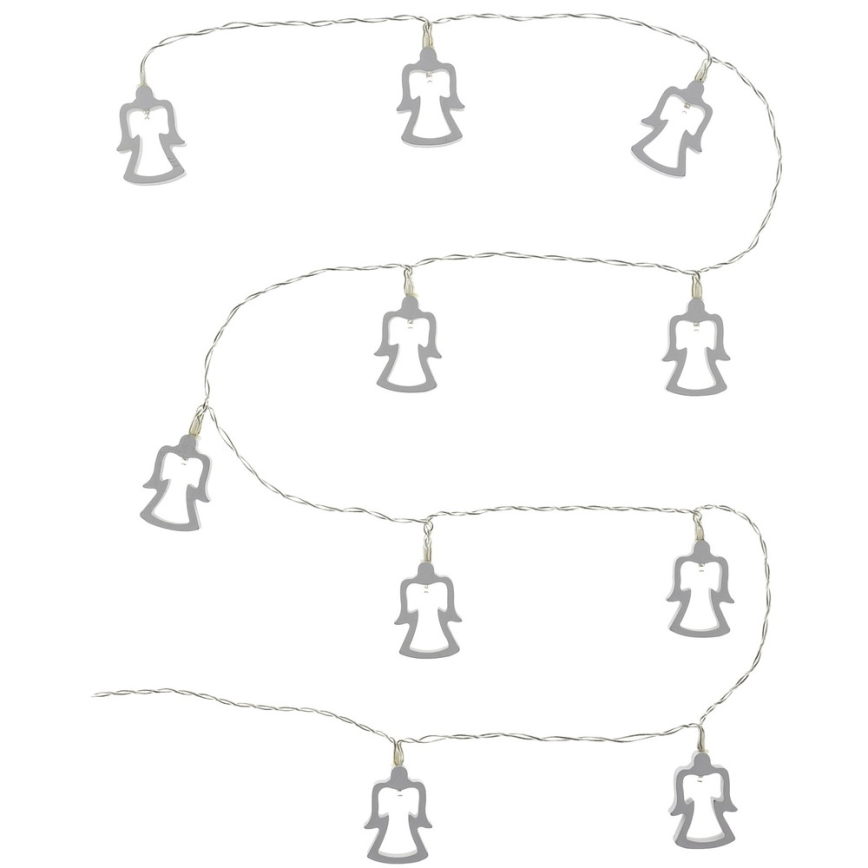 Catena luminosa LED 10xLED/2xAA, 1,8 m, bianco caldo