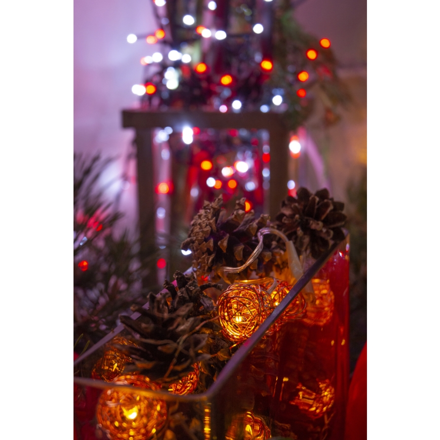 Catena luminosa decorativa LED 10xLED/2xAA bianco caldo