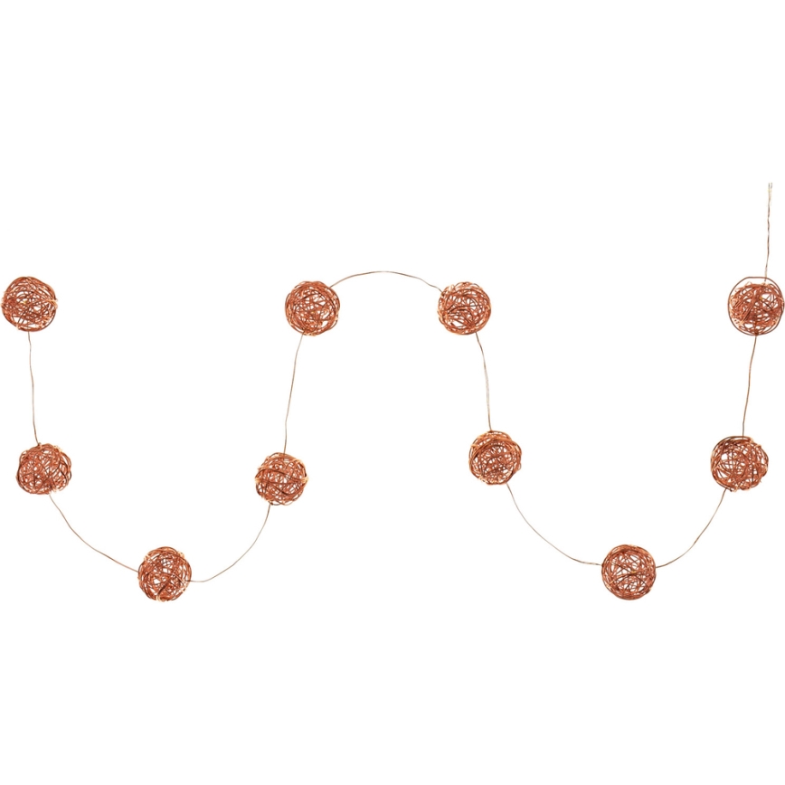 Catena luminosa decorativa LED 10xLED/2xAA bianco caldo