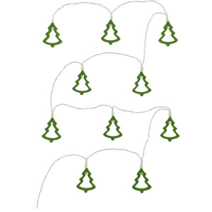 Catena luminosa decorativa LED, 10 LED, alimentazione 2xAA, 1,6 m, bianco caldo