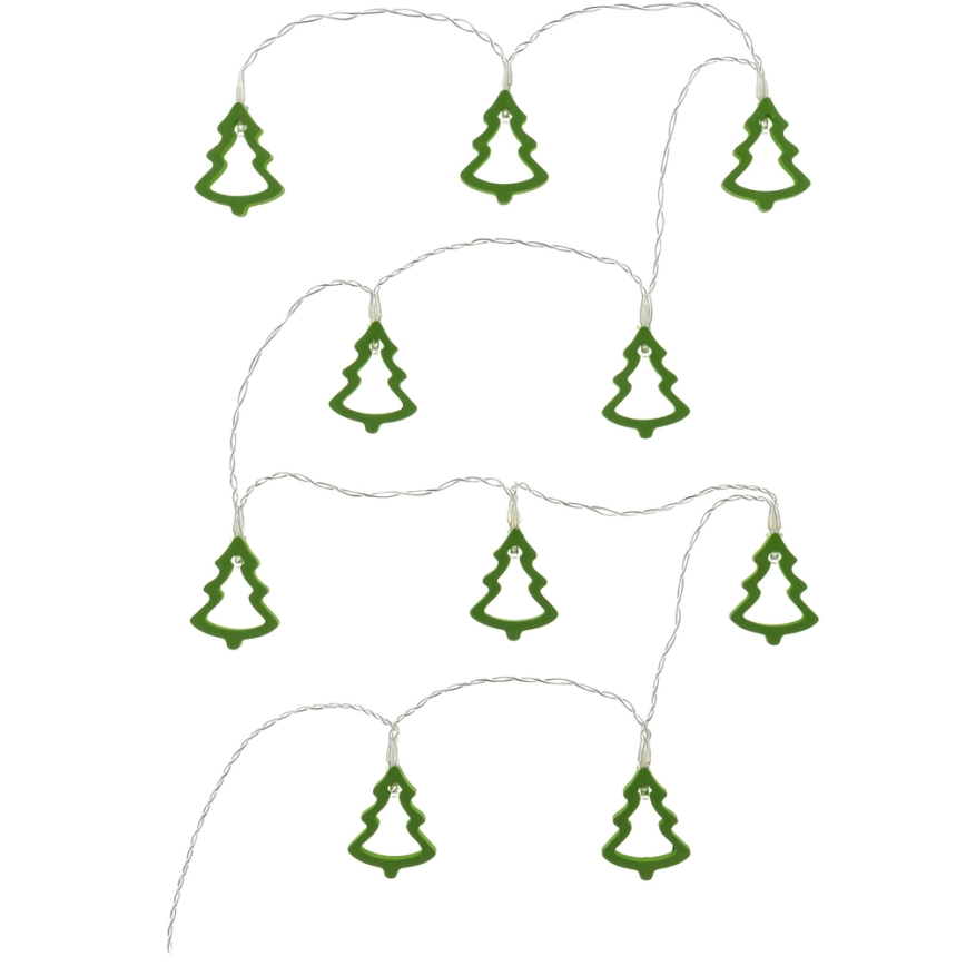 Catena luminosa decorativa LED, 10 LED, alimentazione 2xAA, 1,6 m, bianco caldo