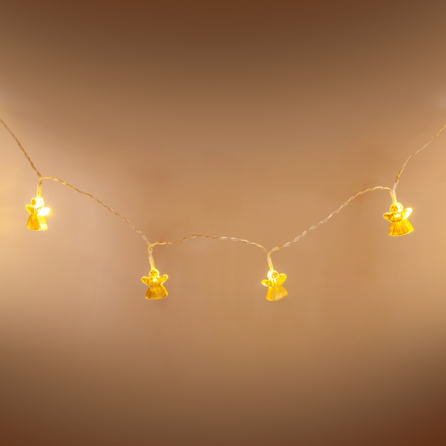 Catena decorativa LED 10xLED/2xAA 1,65m bianco caldo