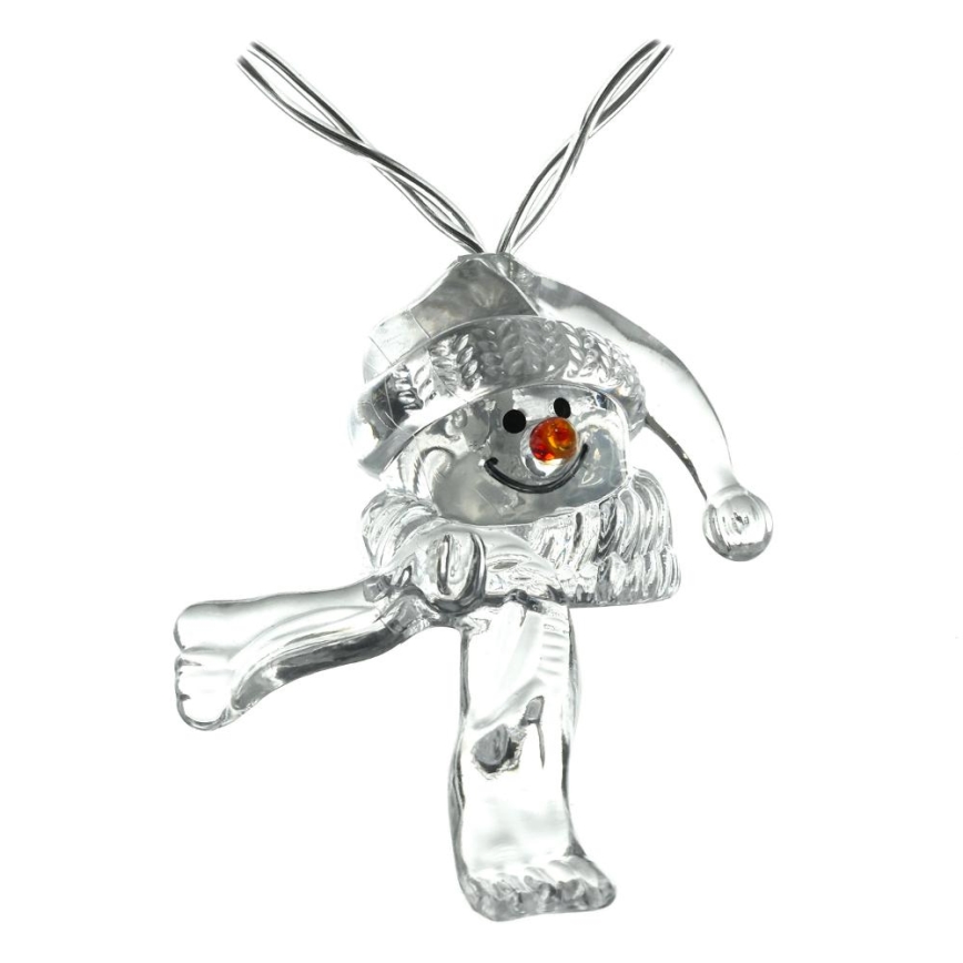 Catena luminosa LED 10xLED/2xAA/bianco caldo 1,65m pupazzi di neve