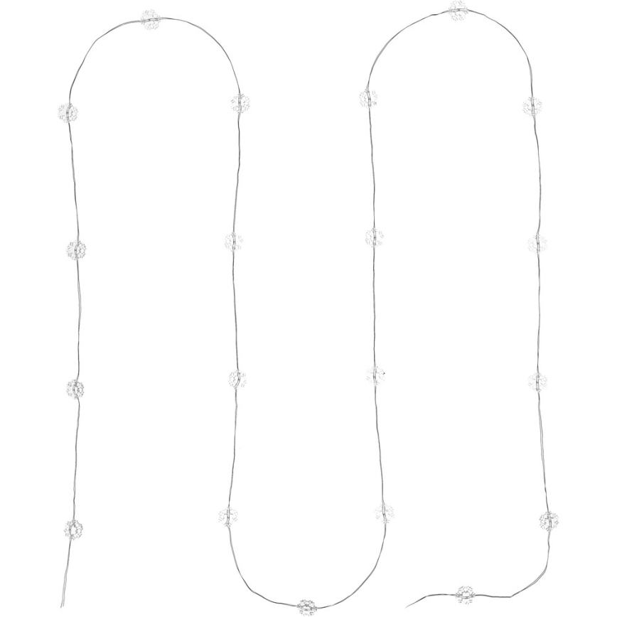 Catena LED 20xLED/2xAA 2,3m bianco freddo