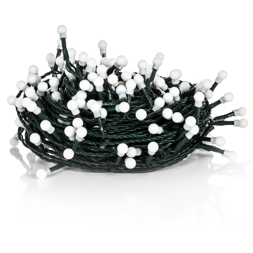 LED Catena luminosa da esterno 100xLED/8 funzioni 15m IP44 bianco caldo