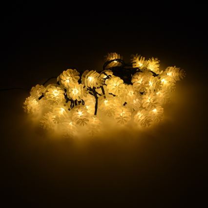Catena luminosa natalizia LED per esterni 40xLED/15m IP44 bianco caldo