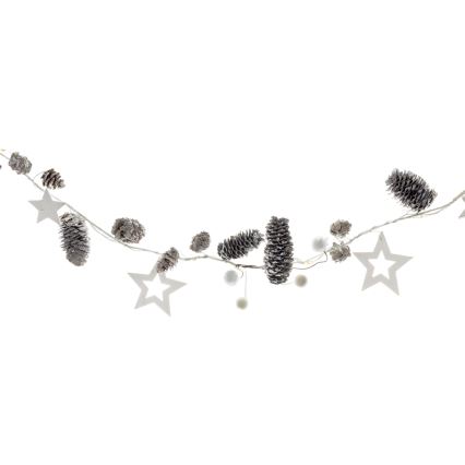 Catena natalizia LED 10xLED/3xAA 2,5m bianco caldo