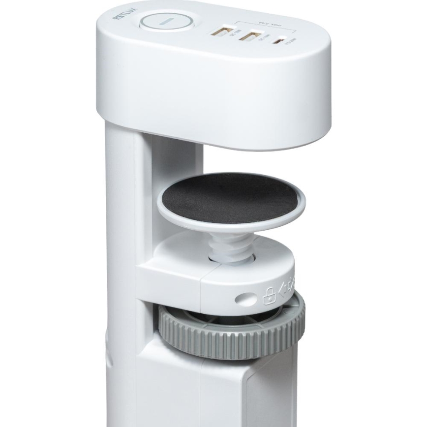 Multipresa con morsetto per scrivania, 3 prese Tipo E + 2xUSB-A + 1xUSB-C, 1,5 m, bianca