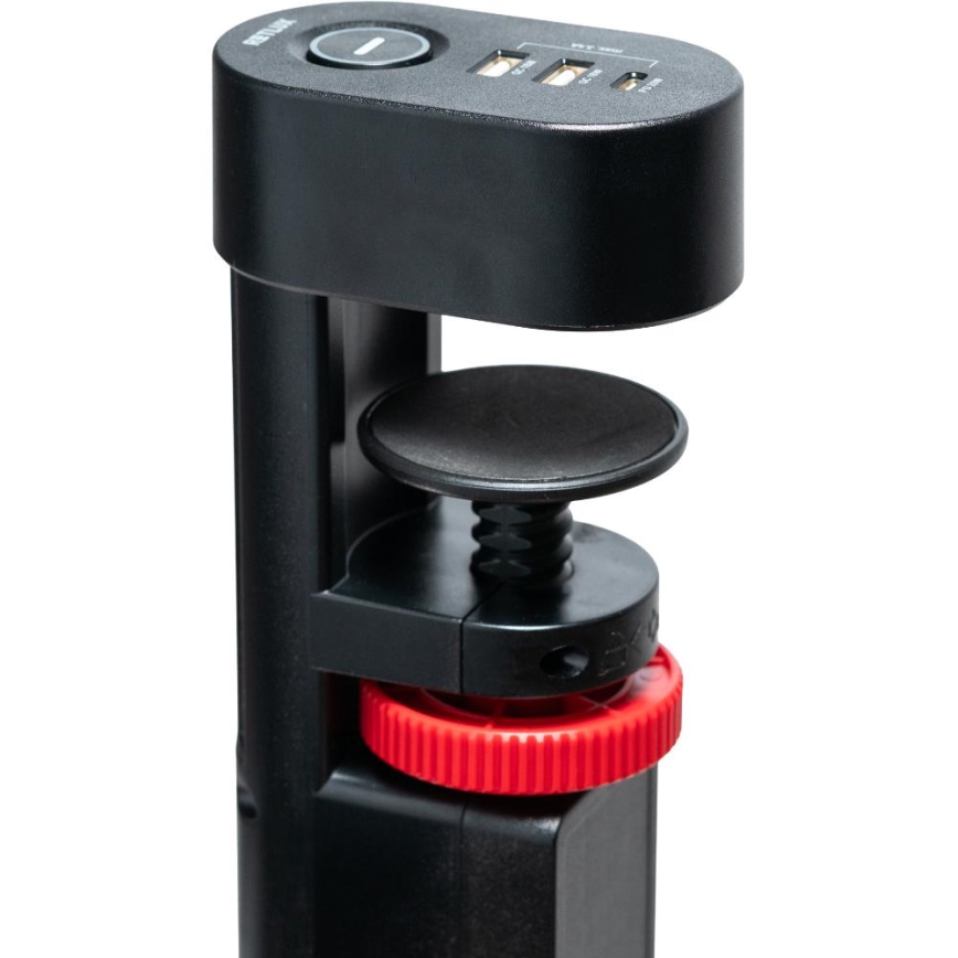 Prolunga con morsetto per scrivania 3 prese Tipo E + 2xUSB-A + 1xUSB-C 1,5m nera