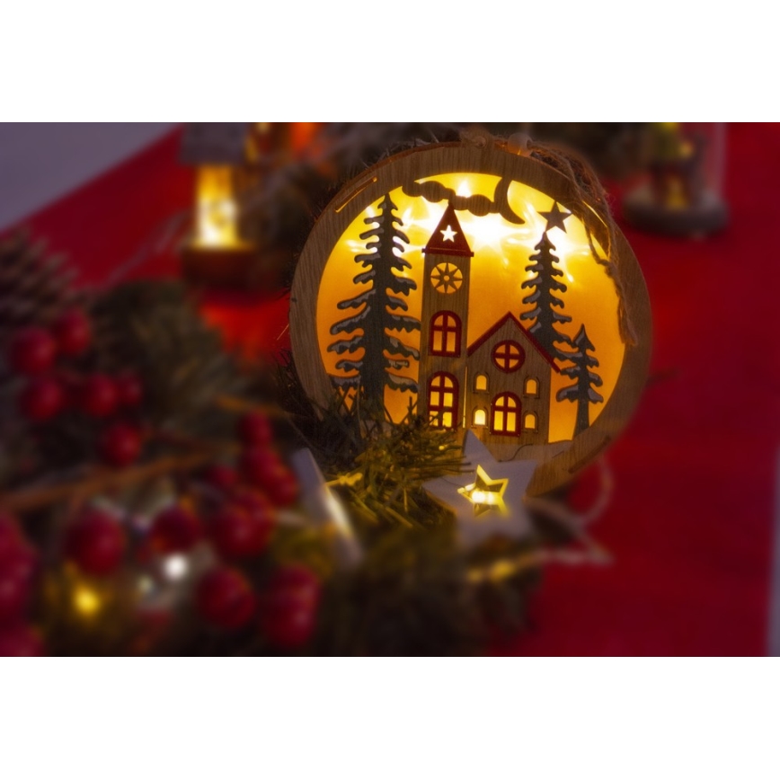 Decorazione LED di natale 5xLED/2xAAA bianco caldo