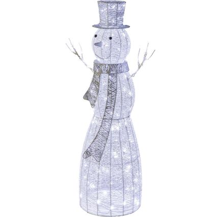 Decorazione natalizia a LED per esterno LED/3,6W/230V/bianco freddo 124 cm IP44 pupazzo di neve